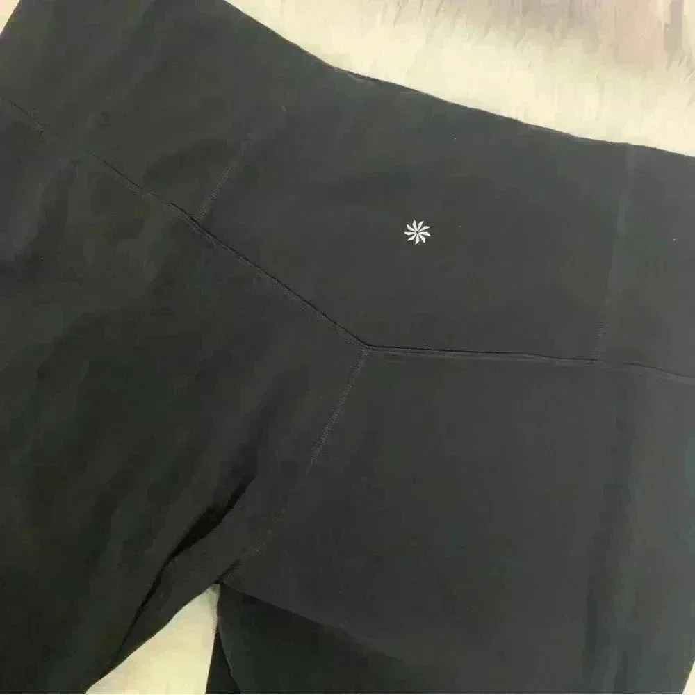 ATHLETA Elation Rib Trim 7/8 Tight Black & Anthracite Grey sz 3x leggings pants - Picture 9 of 11